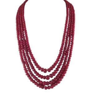 Latest Fashion Graded Ruby Necklace