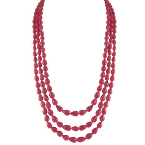 Drop Shape Ruby Necklace