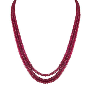 Rich Cut Ruby Necklace