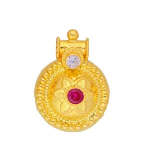 22KT Bhasvati Style Traditional Gold Pendants