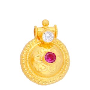 22KT Aanshi Style Traditional Gold Pendants