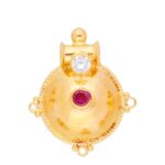 22KT Aanandita Style Traditional Gold Pendants