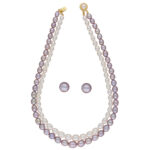 Pahal 2 Lines Pearl Necklace Set