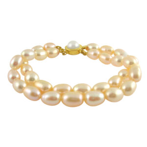 2 Strings Peach Pearl Bracelet
