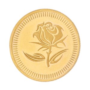 22kt 2 Grams Flower Gold Coin