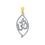 18Kt Gold Om Diamond Pendant