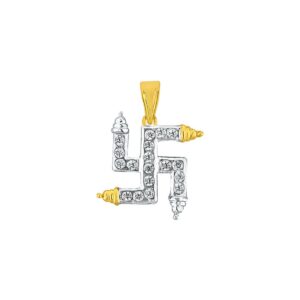 Swastik Gold Diamond Pendant