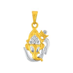 18kt Gold Vakratunda Diamond Pendant