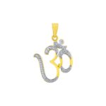 18kt Om Diamond Pendant