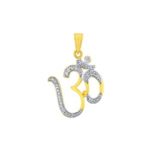 18kt Om Diamond Pendant