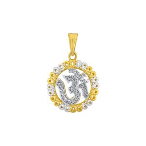 4.01 Gram 18kt Om Diamond Pendant