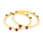 Ruby Matching Bangle Of Pearls