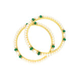 Emerald Matching Bangle Of Pearls