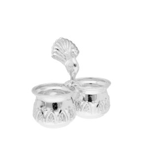 Silver Peacock Roli Chawal Chopra By Sri Jagdamba Pearls