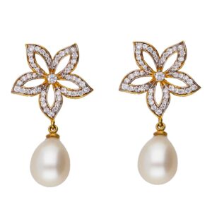 22KT Stud Style Cocktail Gold Earrings