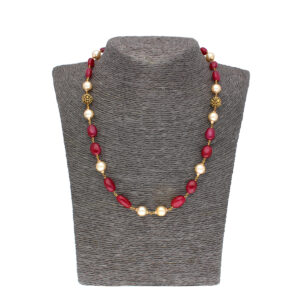 22KT Handicraft Ruby Gold Chain