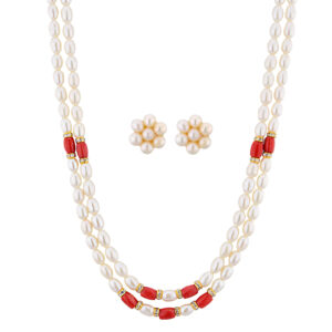 Modern Pearl Necklace Set