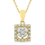 18 kt Gold Cora Diamond Pendant