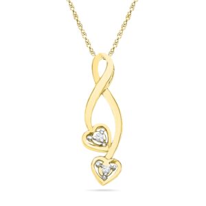 18 KT Gold Day Special Heart Beat Diamond Pendant