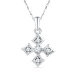 925 STRELING SILVER 0.080 Carat Diamond Pendant