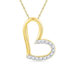 18 KT Gold True Heart Diamond Pendant