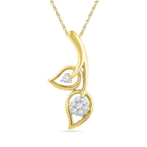 Leafy Cut Diamond Pendant