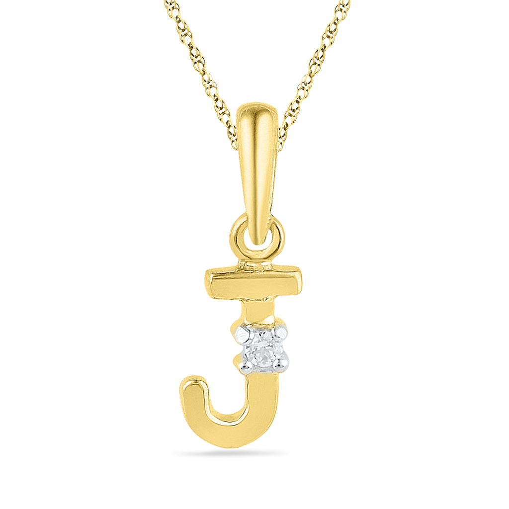 Buy 18 kt Gold Alphabet J Diamond Pendent Online