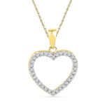 18 Kt Gold Sizzling Heart Diamond Pendant