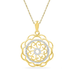 18 kt Gold Golden DivaDiamond Pendant