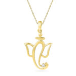 18 kt Gold Ganapati Diamond Pendent