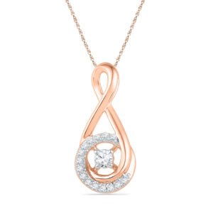18 kt Rose Gold Honey Diamond Pendant