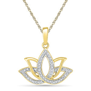 Lotus Diamond Shape Pendant