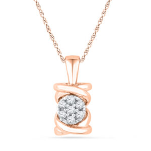 18 KT Rose Gold Exquisite Diamond Pendant
