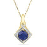 18 kt Gold Imperial Blue Diamond Pendant