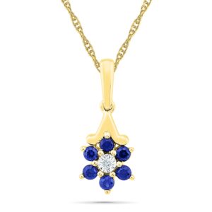 Flower Shape Diamond Pendant