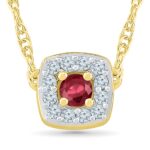 Ruby 18Kt 1.67 Grams Gold & Diamond Pendant