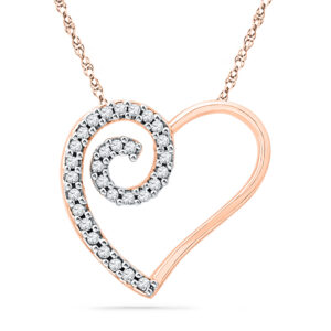 18 kt Rose Gold Fairy Heart Diamond Pendant