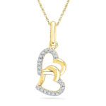 18 kt You And Me Diamond Pendent