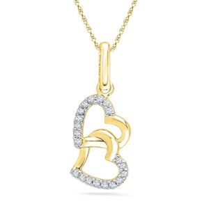 18 kt You And Me Diamond Pendent