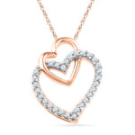 18 kt Rose Gold Forever Heart Diamond Pendant