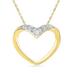 18 kt Honey Heart Diamond Pendent