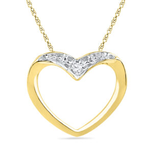 18 kt Honey Heart Diamond Pendent