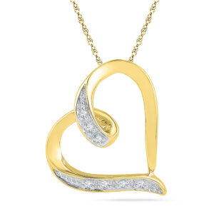 18 Kt Gold Darling Heart Diamond Pendant