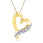 18 Kt Gold Adrorable Heart Diamond Pendant