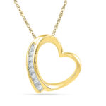 18 Kt Gold Grace Heart Diamond Pendant