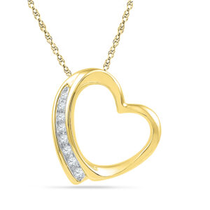 18 Kt Gold Grace Heart Diamond Pendant