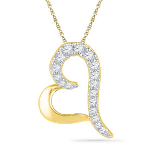 18 Kt Gold Amazing Heart Diamond Pendant