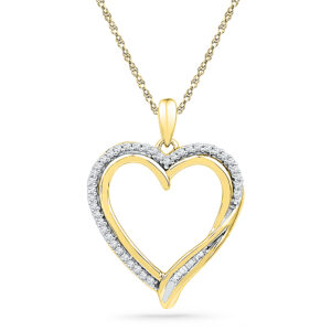 18 Kt Gold Flawless Heart Diamond Pendant