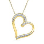 18 Kt Gold Gleam Heart Diamond Pendant