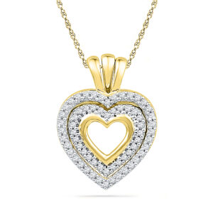 18 Kt Gold Charming Heart Diamond Pendant